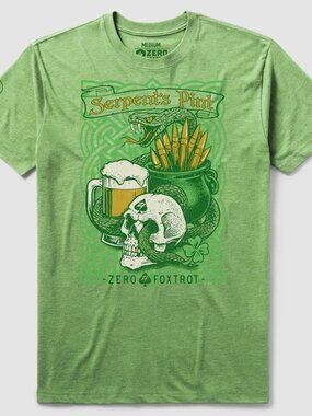 NWOT Zero Foxtrot Serpent's Pint Tee - Size Large